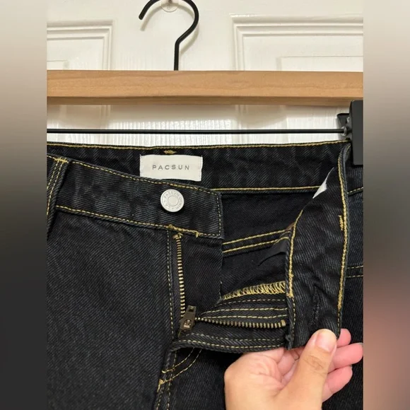 PacSun Black Flare & Wide Leg Jeans - Picture 5 of 9